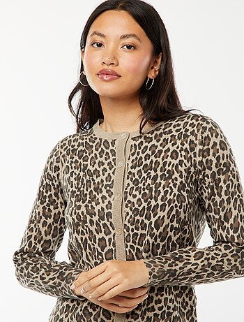 Gilet en maille fine jauge avec boutons