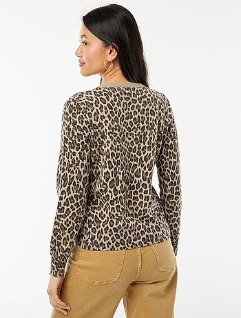 Gilet en maille fine jauge avec boutons