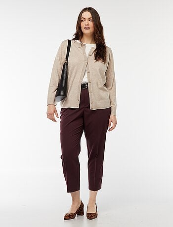 Gilet en maille fine jauge avec ouverture boutonnée