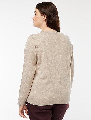 Gilet en maille fine jauge avec ouverture boutonnée