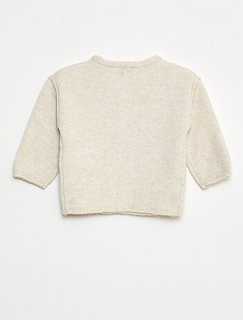 Gilet en maille grosse jauge uni