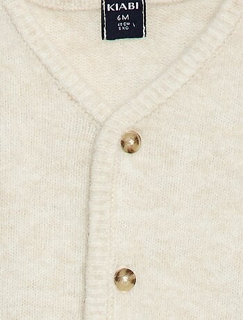 Gilet en maille grosse jauge uni