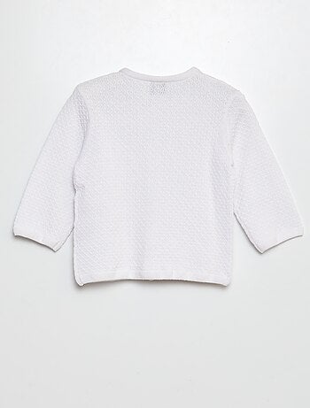 Gilet en maille point mousse