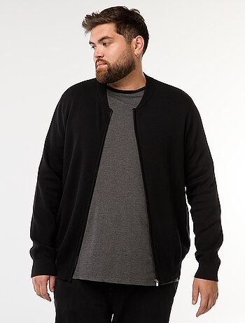 Gilet en maille tricot à ouverture zippée