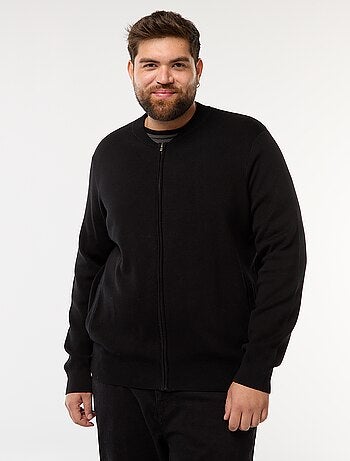 Gilet en maille tricot à ouverture zippée