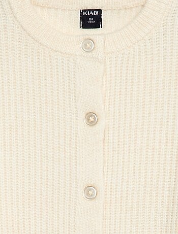 Gilet en maille tricot grosse jauge uni