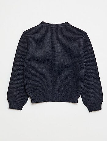 Gilet en maille tricot grosse jauge uni