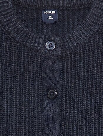 Gilet en maille tricot grosse jauge uni