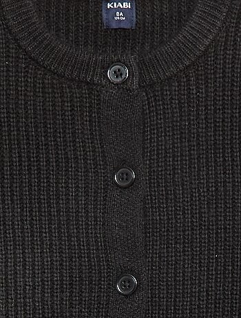 Gilet en maille tricot grosse jauge uni