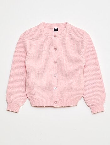 Gilet en maille tricot grosse jauge uni