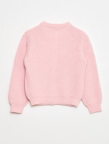 Gilet en maille tricot grosse jauge uni