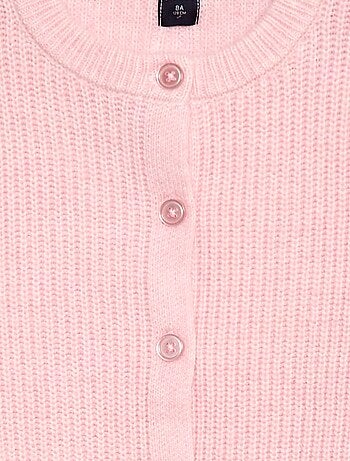 Gilet en maille tricot grosse jauge uni