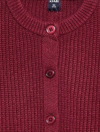 Gilet en maille tricot grosse jauge uni