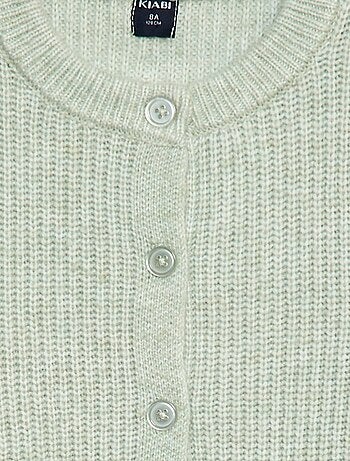 Gilet en maille tricot grosse jauge uni