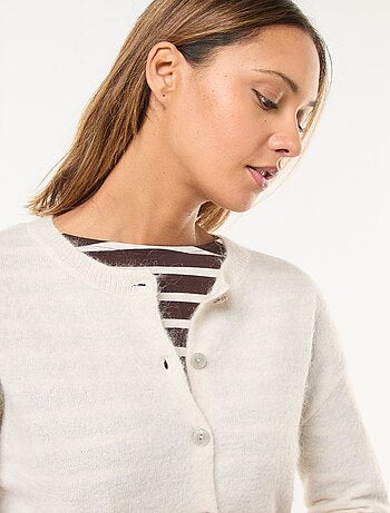 Gilet en mohair et laine mélangé