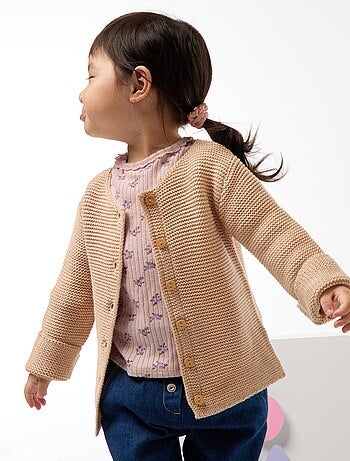 Gilet en point mousse