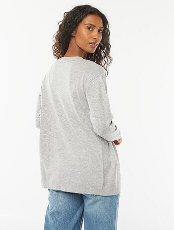 Gilet long en maille fine