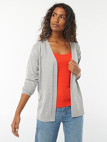 Gilet long en maille fine