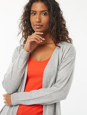 Gilet long en maille fine