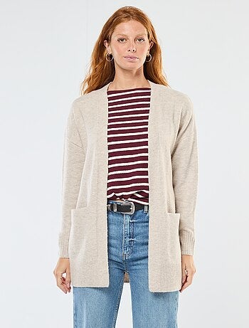 Gilet long ouvert
