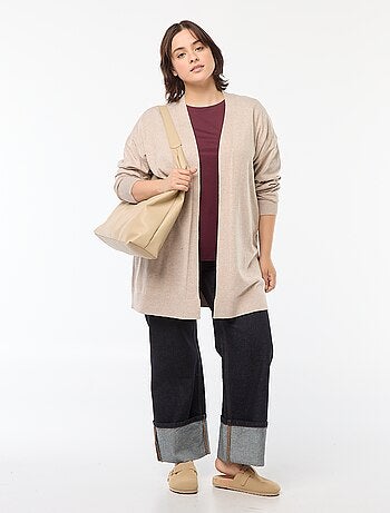 Gilet long ouvert fine jauge