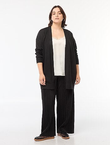 Gilet long ouvert fine jauge