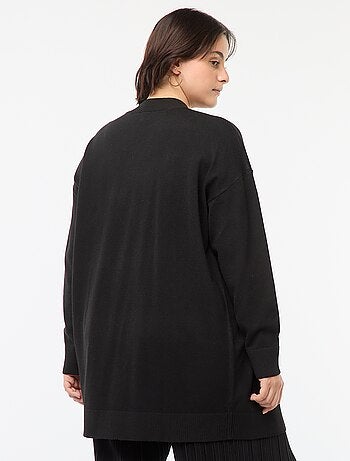 Gilet long ouvert fine jauge