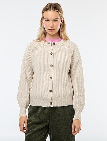 Gilet maille grosse jauge