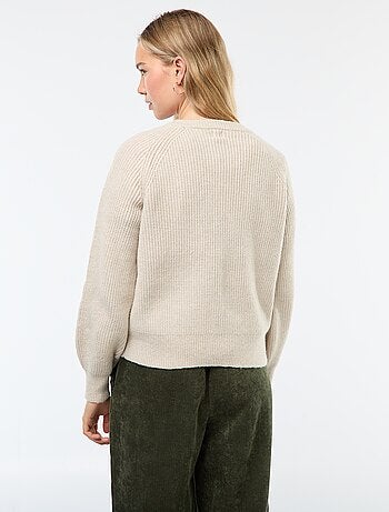 Gilet maille grosse jauge