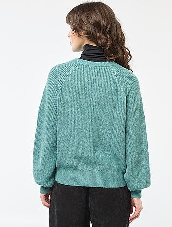 Gilet maille grosse jauge