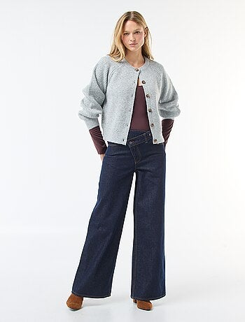 Gilet maille grosse jauge