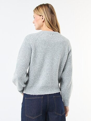 Gilet maille grosse jauge