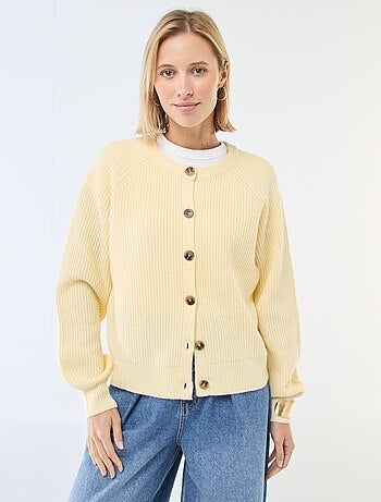 Gilet maille grosse jauge