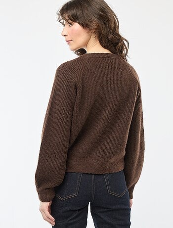 Gilet maille grosse jauge