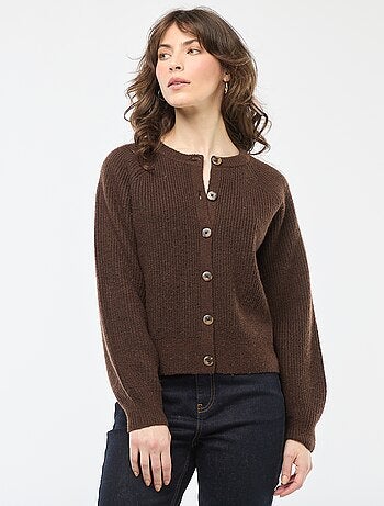 Gilet maille grosse jauge