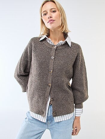 Gilet maille grosse jauge