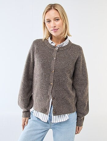 Gilet maille grosse jauge