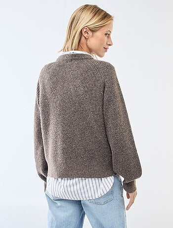 Gilet maille grosse jauge