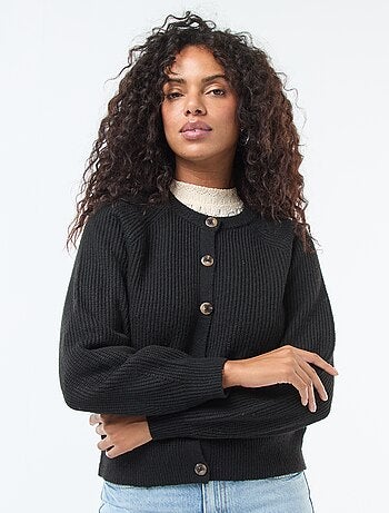 Gilet maille grosse jauge