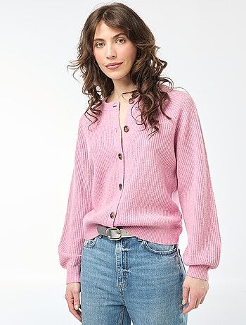 Gilet maille grosse jauge