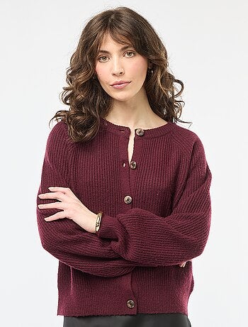 Gilet maille grosse jauge