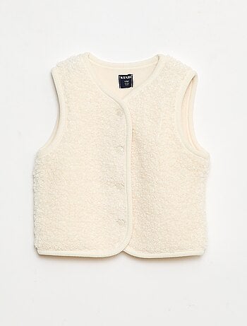Gilet sans manche effet moutonné