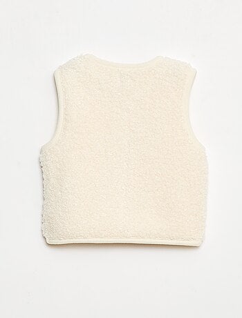 Gilet sans manche effet moutonné