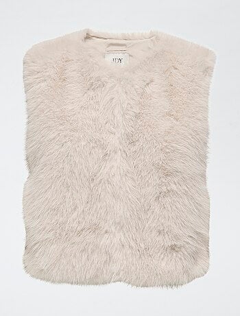 Gilet sans manche 'JDY' effet pelucheux uni