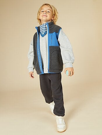 Gilet sans manches avec effet moutonné