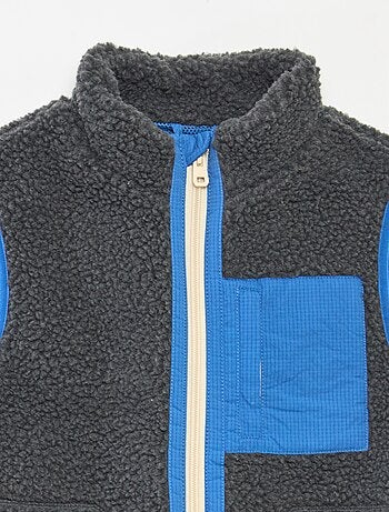 Gilet sans manches avec effet moutonné