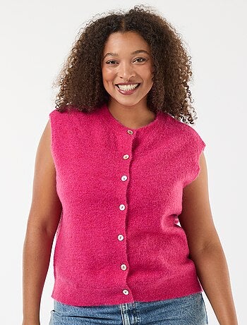 Gilet sans manches boutonné