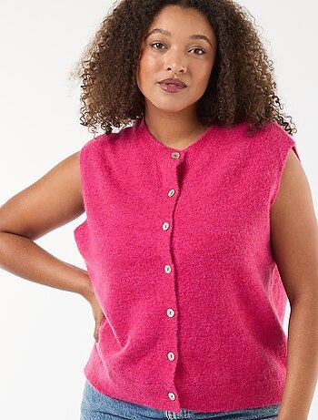Gilet sans manches boutonné