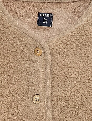 Gilet sans manches effet moutonné