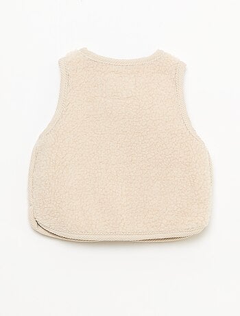 Gilet sans manches effet moutonné